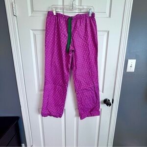 Vineyard Vines Pink Anchor Patterned Pajama Pants Drawstring Waist Women’s Small
